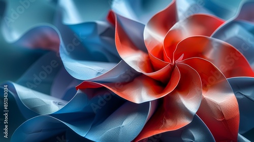 Patriotic Pinwheel Spinning in July 4th Breeze - Detailed Close-Up of Red, White, and Blue Paper Pinwheel