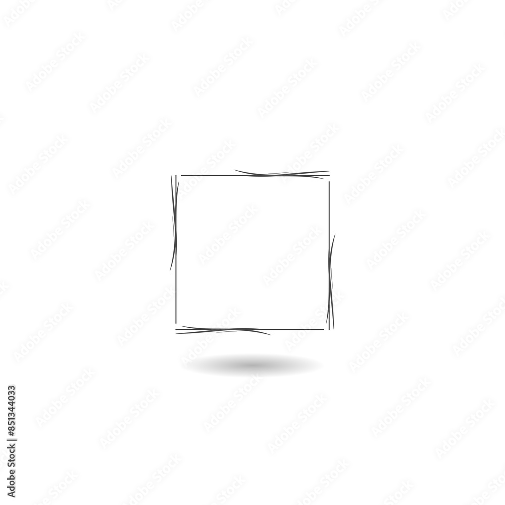 Simple Decorative Line Border Frame with shadow Simple Decorative Line Border Frame with shadow
