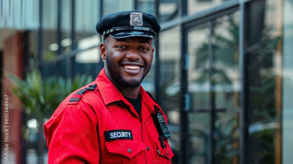 Obraz premium The smiling security guard