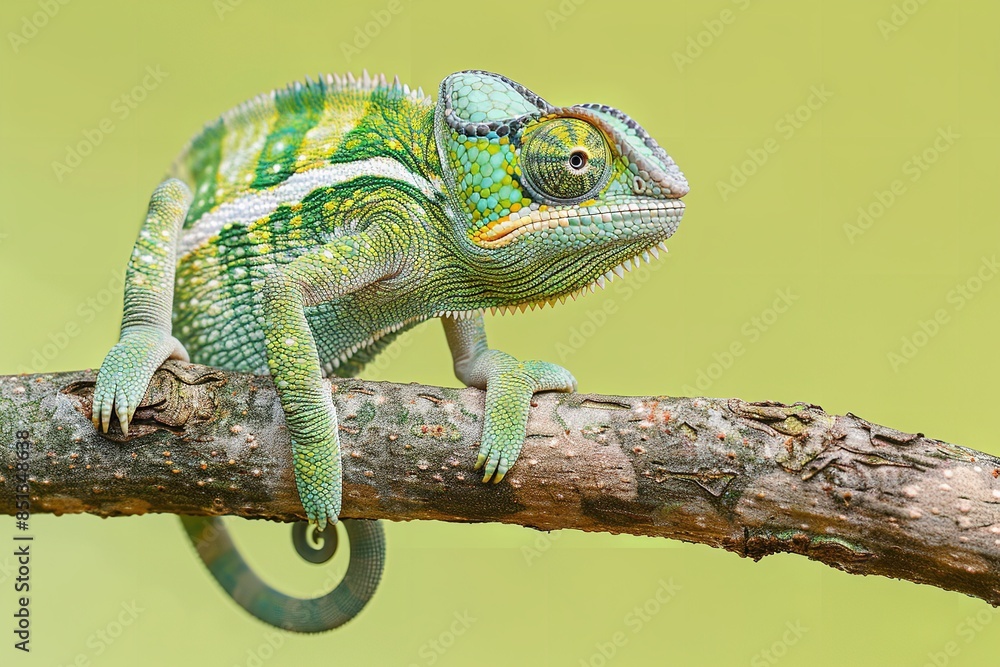Charmingly humorous chameleon - Chamaeleon caleptratus. Generative Ai Charmingly humorous chameleon - Chamaeleon caleptratus. Generative Ai