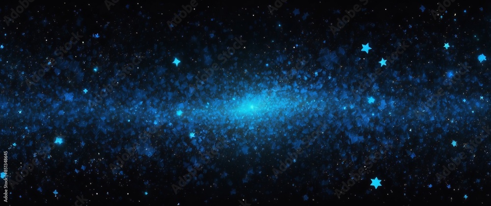 Obraz premium A mesmerizing depiction of a blue starry galaxy, perfect for themes of space, exploration, and the mysteries of the universe.