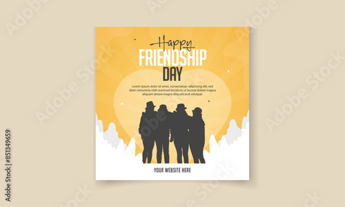 Happy Friendship Day post design for social media post