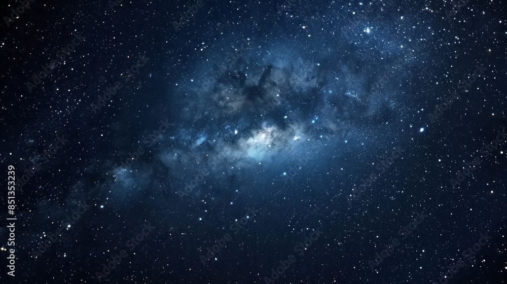 Fototapeta premium A rainbow in the sky at dusk is a beautiful phenomenon. Starry Galaxy Space Background