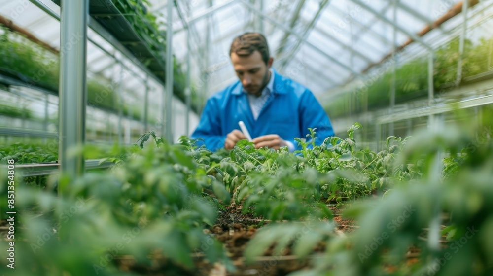 The scientist in the greenhouse The scientist in the greenhouse