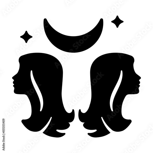 Here’s a glyph icon of gemini sign 