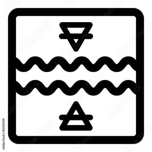 Customizable glyph icon of temperance 