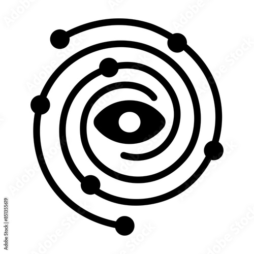 Trendy glyph icon of universe eye 