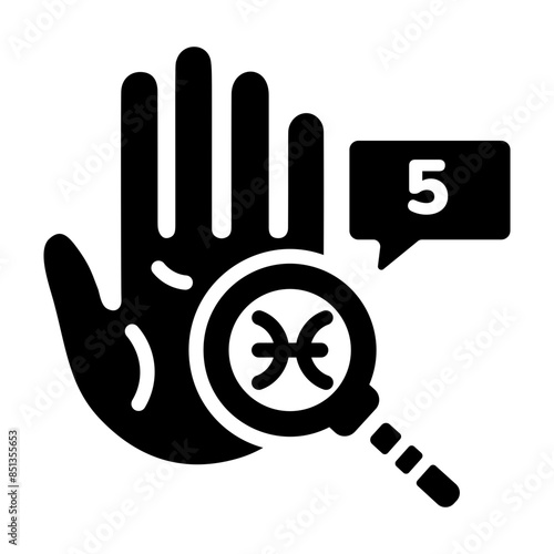 A well-designed glyph icon of chirology