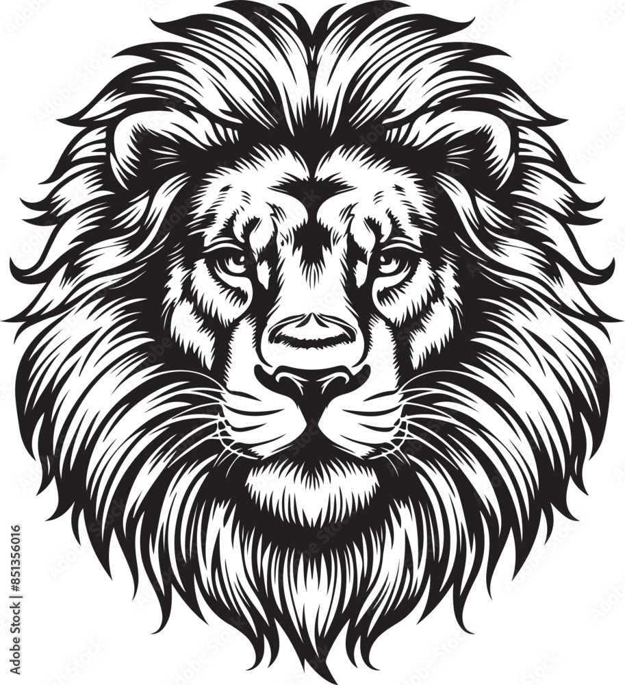 Fototapeta premium Lion face Logo Vector Illustration