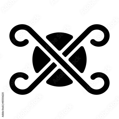 Modern solid icon depicting calcined gold 