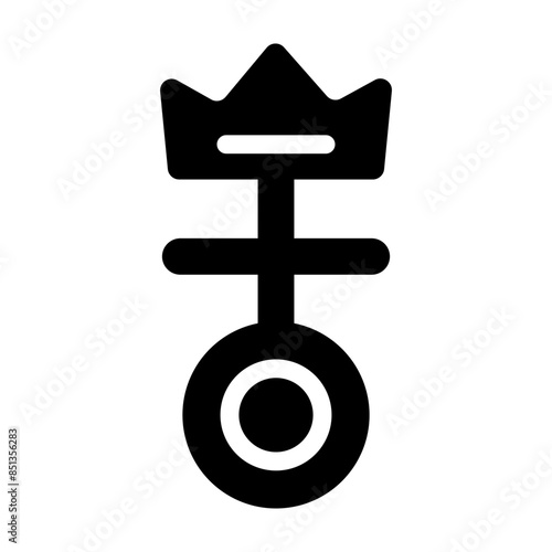 Well-designed solid icon of regulus of antimony
