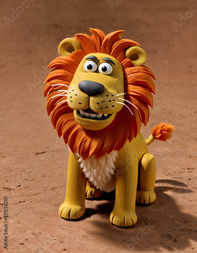 Claymation, toon Lion character, mala.