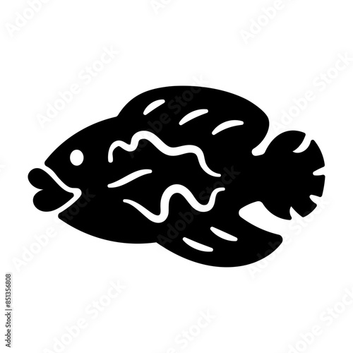 Ready to use glyph icon of oscar fish 