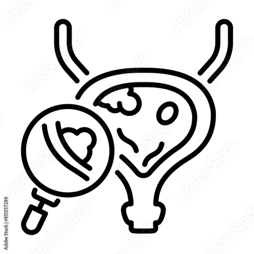 An outline icon of bladder infection 