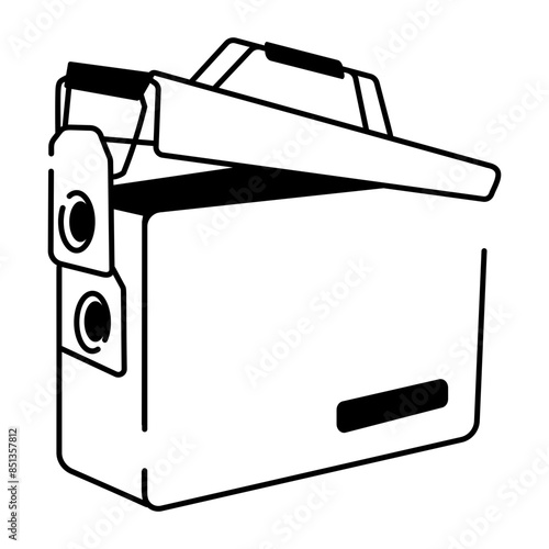 A hand drawn icon of ammo can 