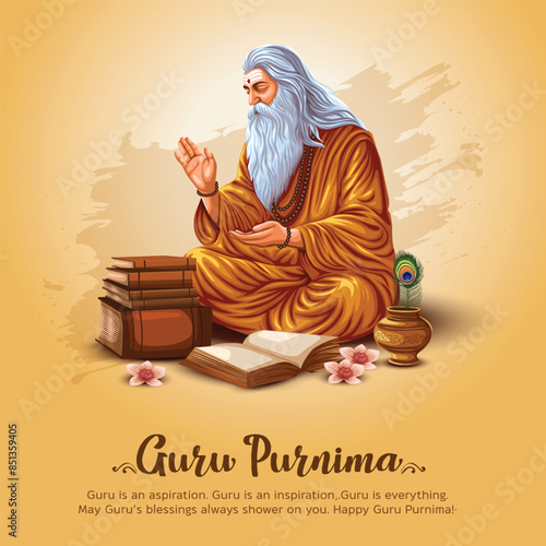 Happy guru Purnima. god abstract Vector Illustration design.