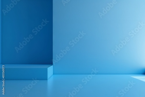 Wallpaper Mural Blue, minimalistic, universal background for presentations. Generative Ai Torontodigital.ca