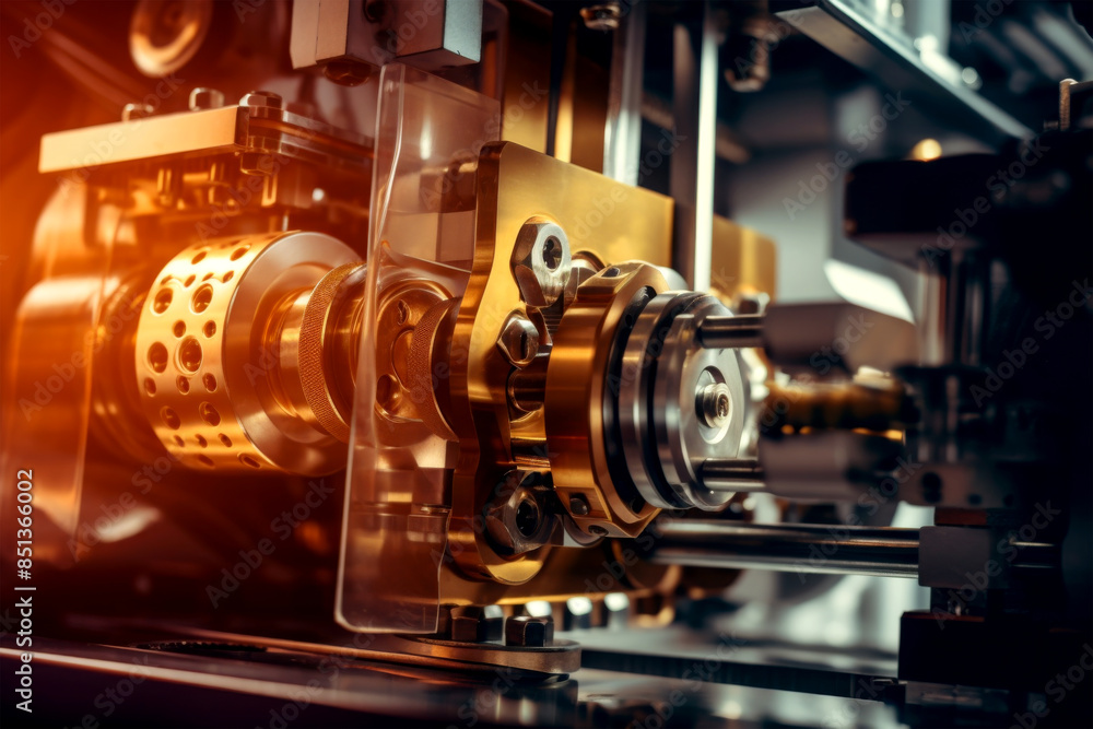 Fototapeta premium machine in factory on background