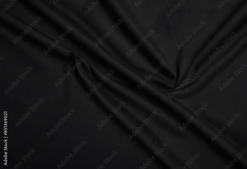 Black Fabric Draped with Subtle Wrinkles Black Fabric Draped with Subtle Wrinkles