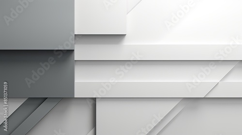 Striking desktop wallpaper featuring a minimalistic abstract architecture concept with clean lines and simple geometric shapes. The monochromatic color palette and sleek design 