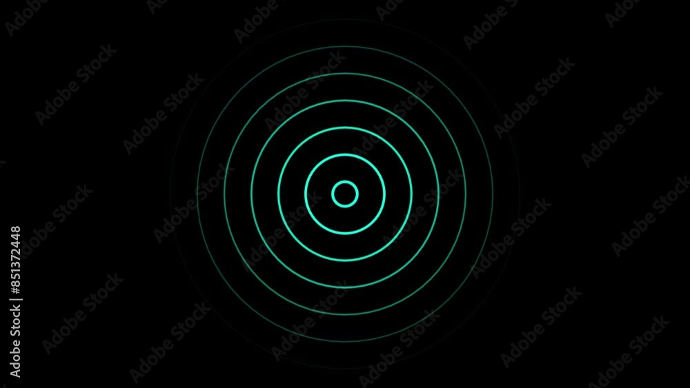 Radio Waves in Circle Form. Radio waves signal animation Radio Waves in Circle Form. Radio waves signal animation