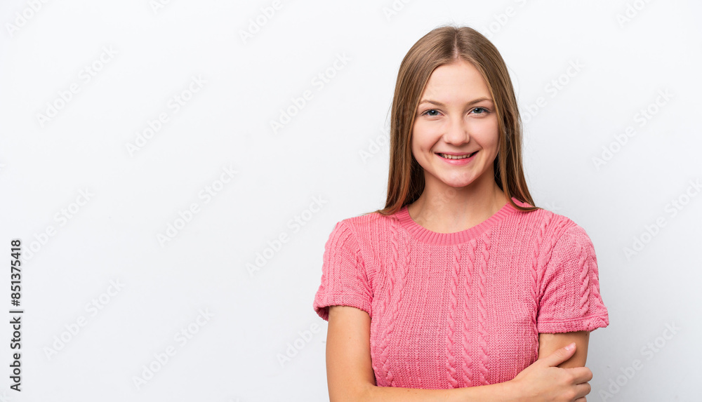Young Russian woman isolated on white background laughing Young Russian woman isolated on white background laughing