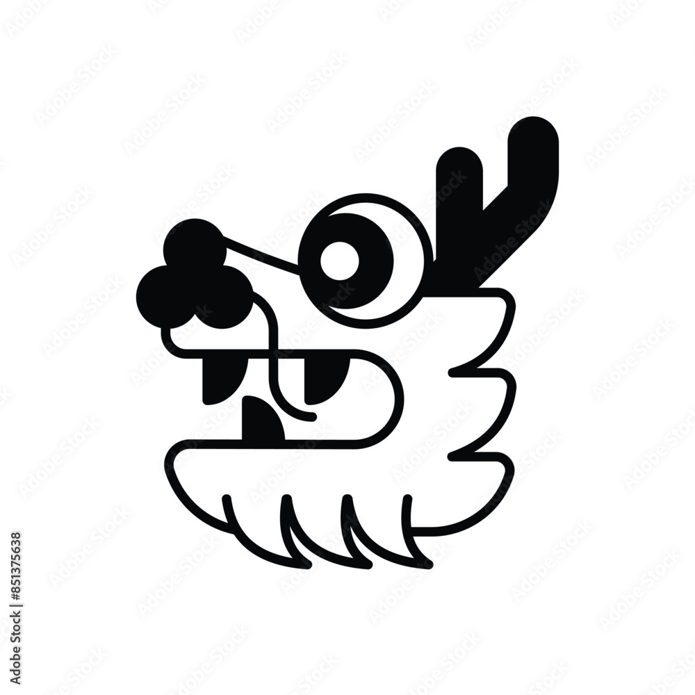 Fototapeta premium Dragon vector icon