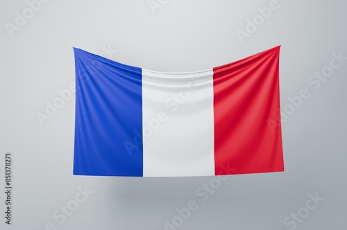 Free Download France National Flag Waving Proudly. 3D Flag Banner Illustration image. - GFXLoad