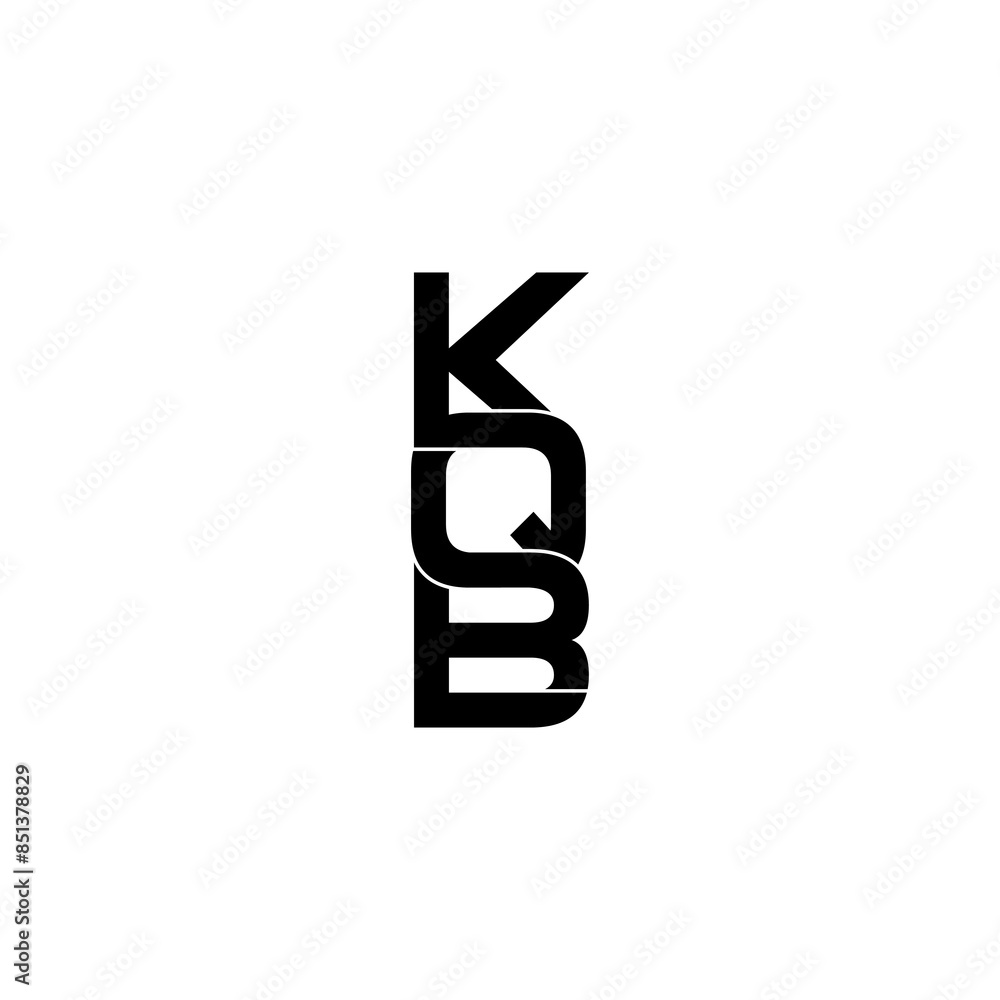 kqb lettering initial monogram logo design kqb lettering initial monogram logo design