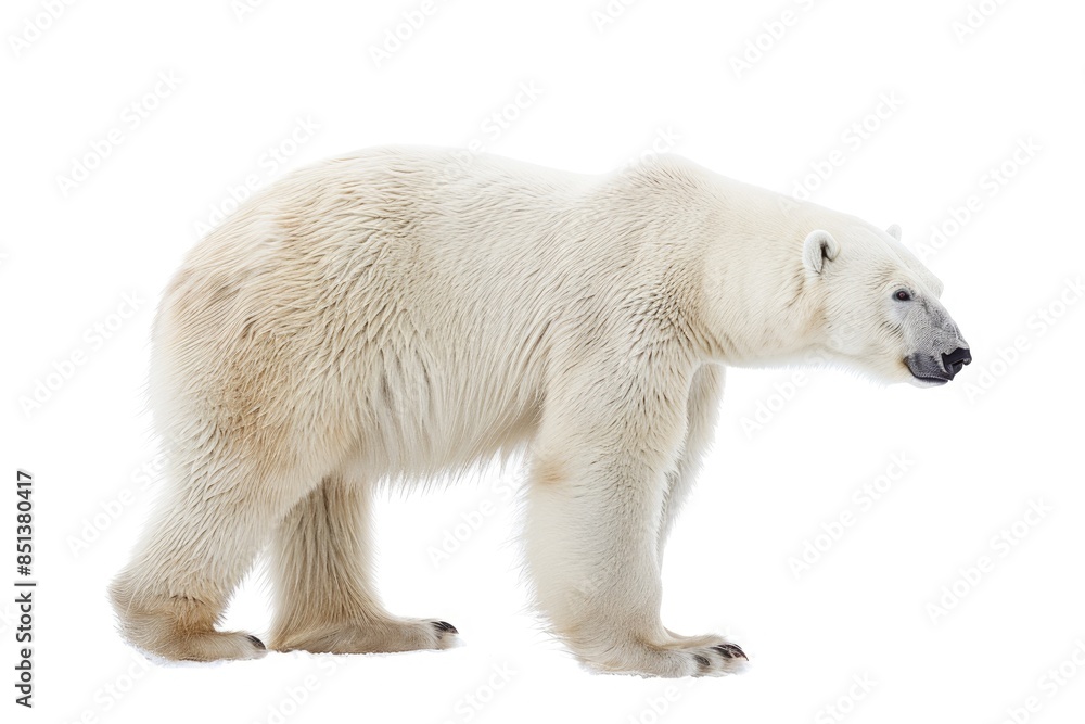Bear Polar. Isolated Polar Bear in Natural Arctic Setting on White Background Bear Polar. Isolated Polar Bear in Natural Arctic Setting on White Background