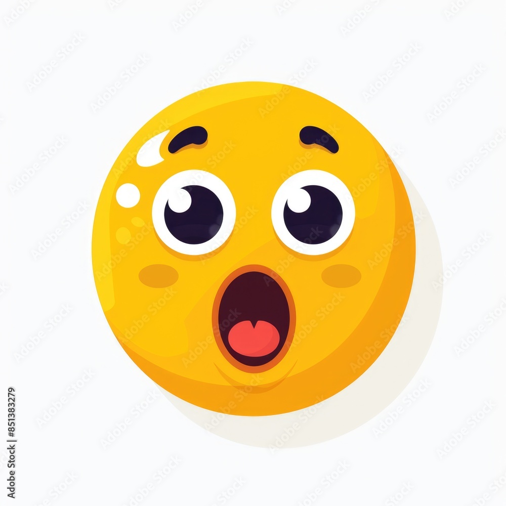 Shock Symbol. Hushed Emoji face symbol for expression and emotion Shock Symbol. Hushed Emoji face symbol for expression and emotion