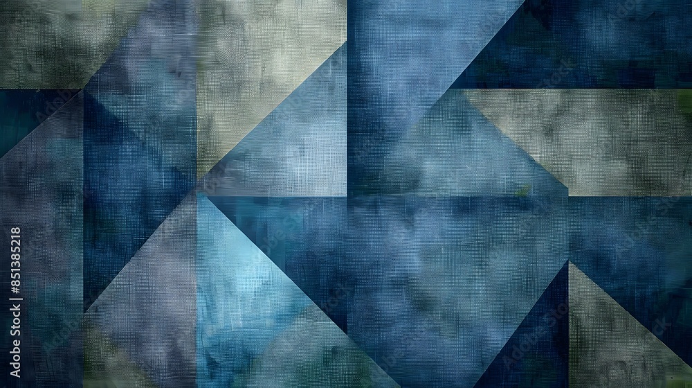 Abstract Geometric Pattern in Shades of Blue Abstract Geometric Pattern in Shades of Blue
