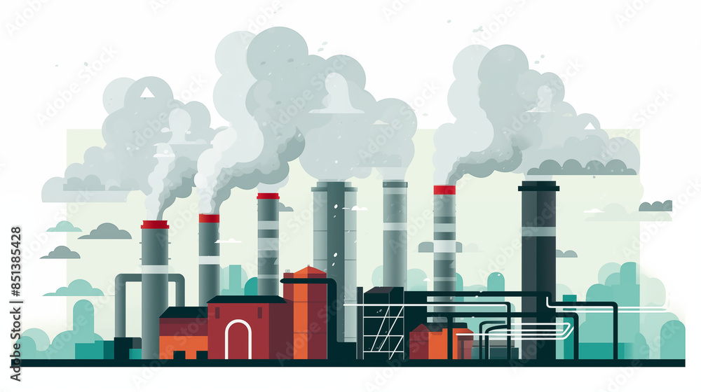 Industrial pollution. Polluted environment, industrial toxic smog, factory smoking pipes air pollution. Ecology damage Industrial pollution. Polluted environment, industrial toxic smog, factory smoking pipes air pollution. Ecology damage