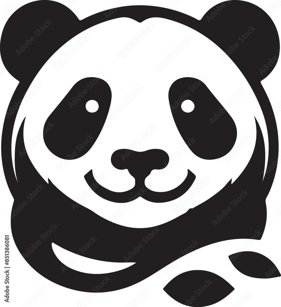 Panda vector art silhouttee logo Panda vector art silhouttee logo