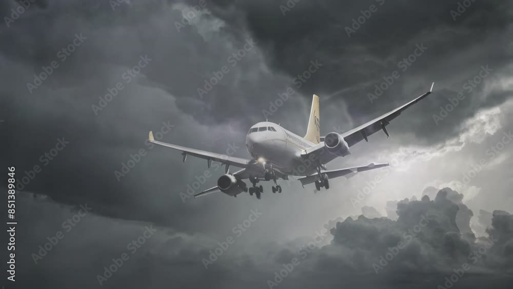 plane in the middle of a storm with thunder and lightning plane in the middle of a storm with thunder and lightning