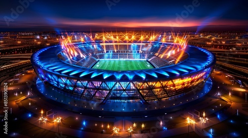 Obraz na płótnie football stadium glows