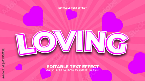 loving editable text effect
