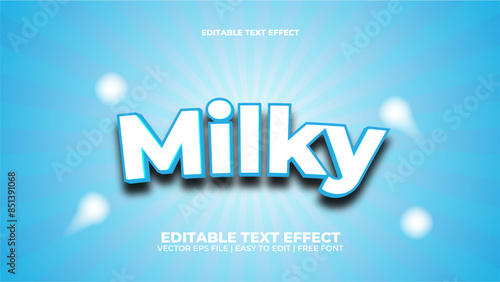 milky editable text effect