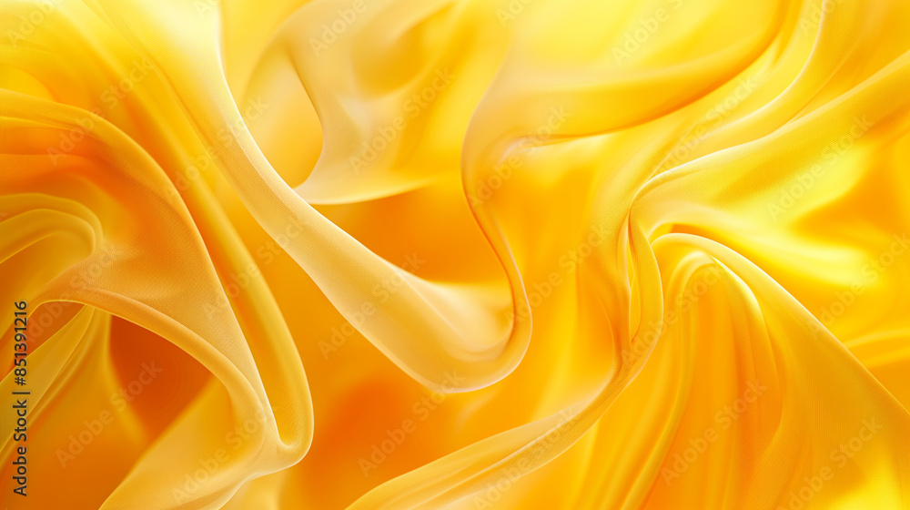 Obraz premium vibrant yellow fabric-like textures with fluid and dynamic patterns creating an energetic and bright composition, wide
