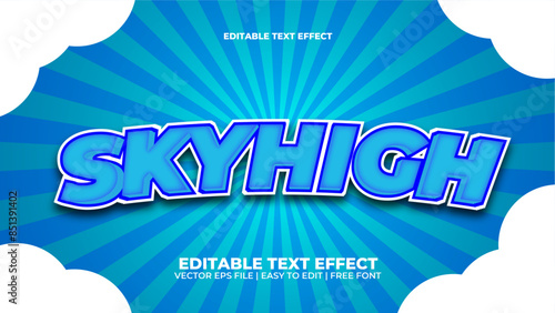 sky high editable text effect