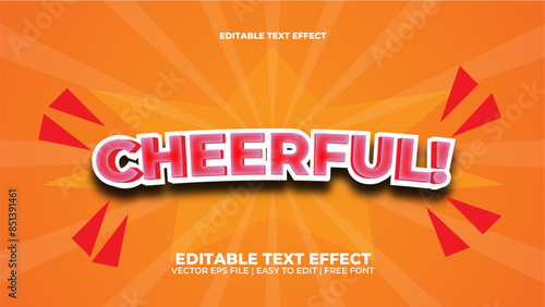 cheerful editable text effect
