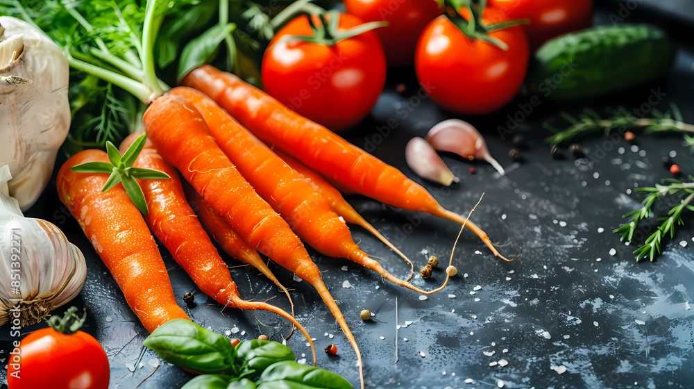 Bunch of fresh carrots Bunch of fresh carrots