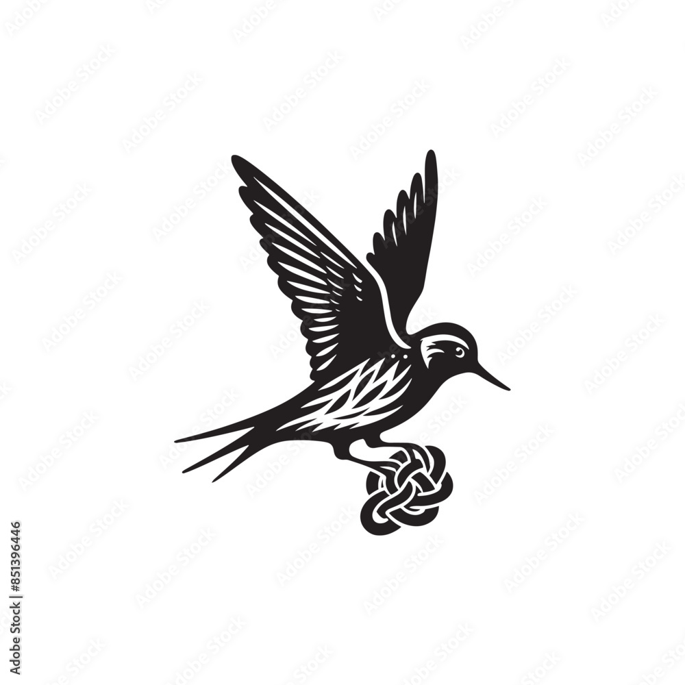 Obraz premium Jacana Bird Silhouette - Jacana Bird Illustration - Jacana Bird Vector.