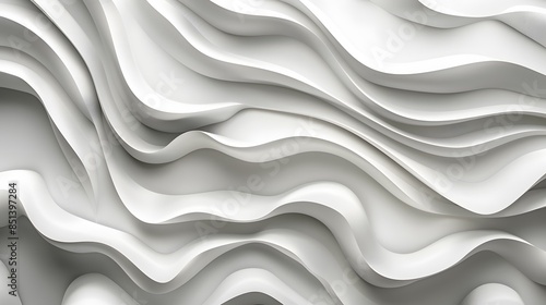 Abstract White Wavy Background