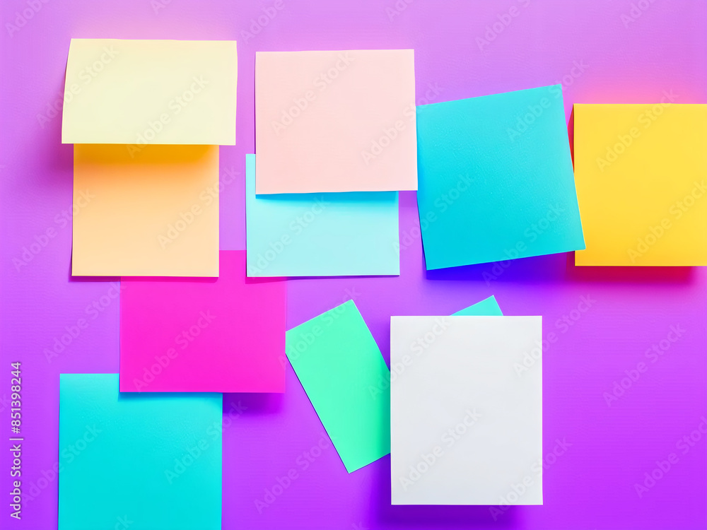 a vibrant array of sticky notes on a white background a vibrant array of sticky notes on a white background