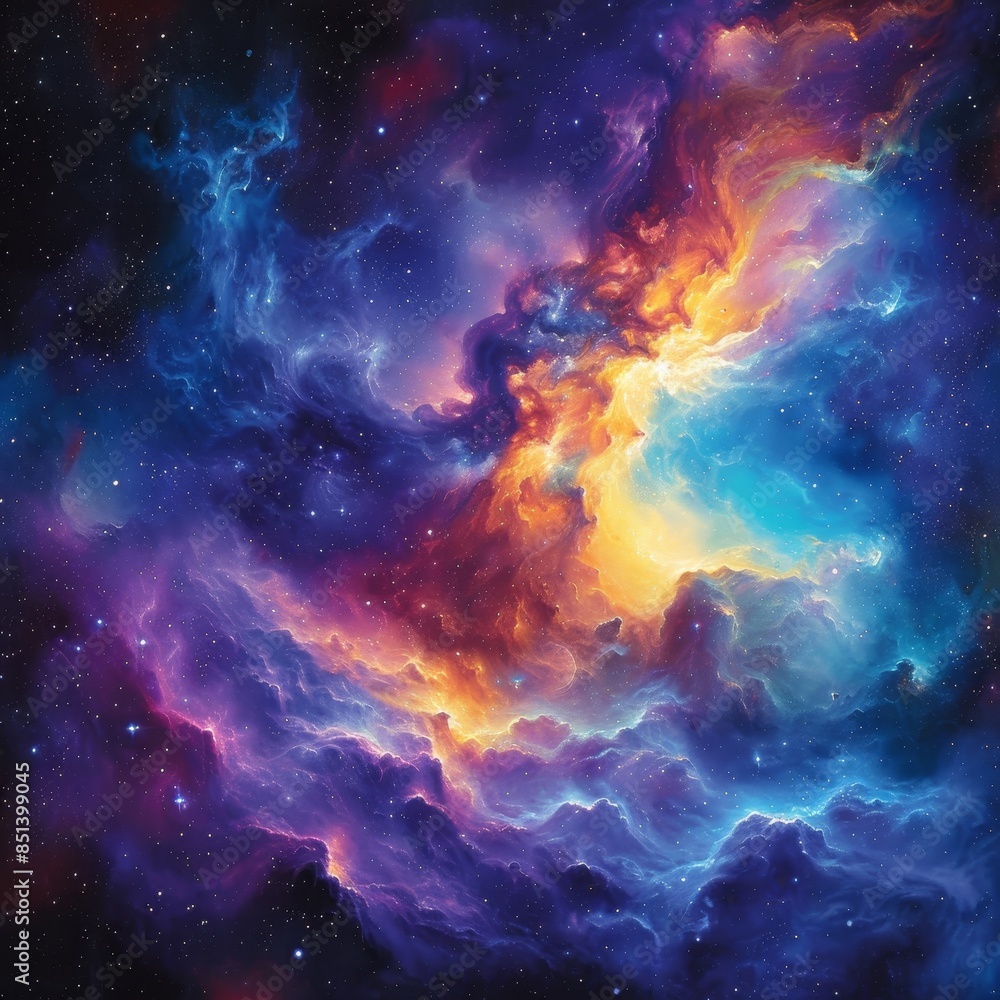 Fototapeta premium Galactic Serenity in Nebula Harmony