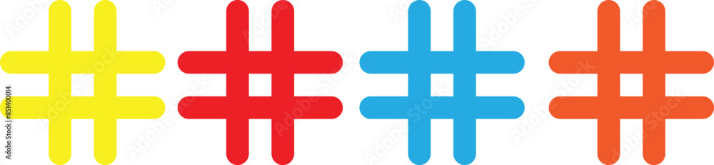 Obraz premium Hashtag icon vector illustration. hashtag sign and symbol