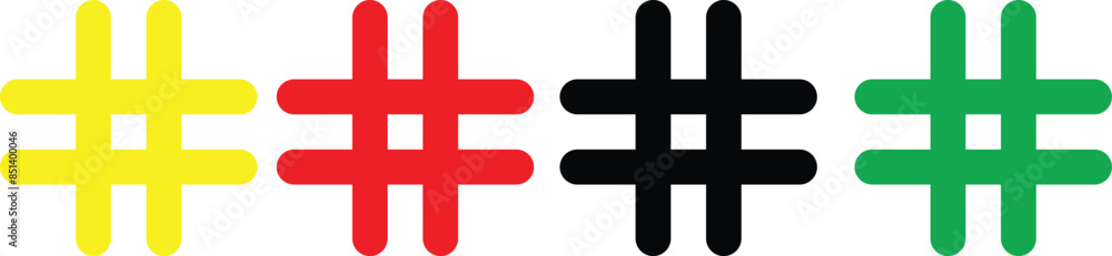 Obraz premium Hashtag icon vector illustration. hashtag sign and symbol