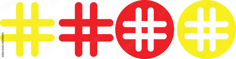 Fototapeta premium Hashtag icon vector illustration. hashtag sign and symbol