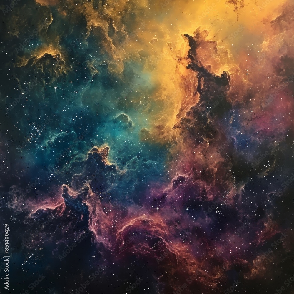 Fototapeta premium Cosmic Nebula Nexus